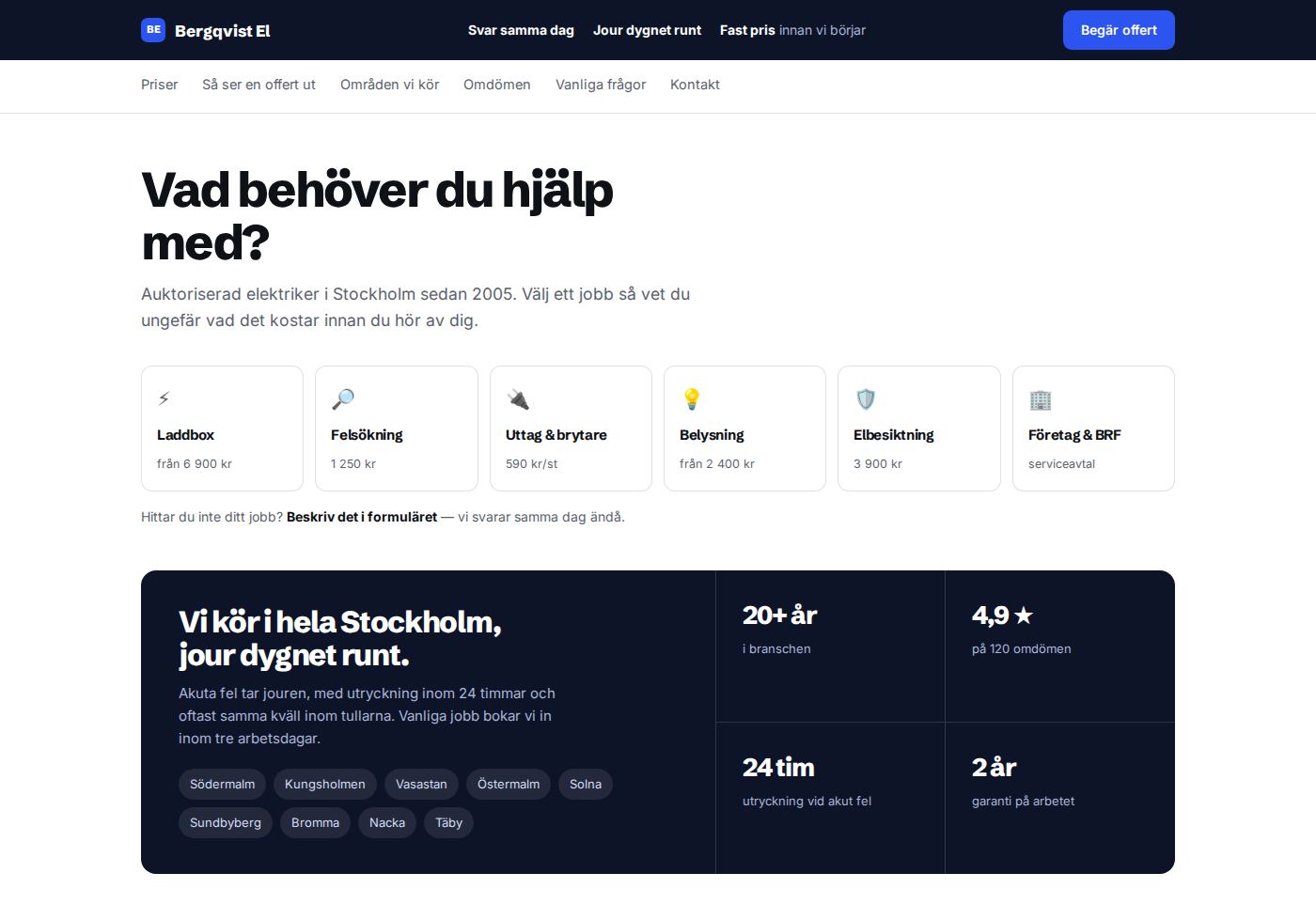 Bergqvist El — designkoncept av EZ Studio