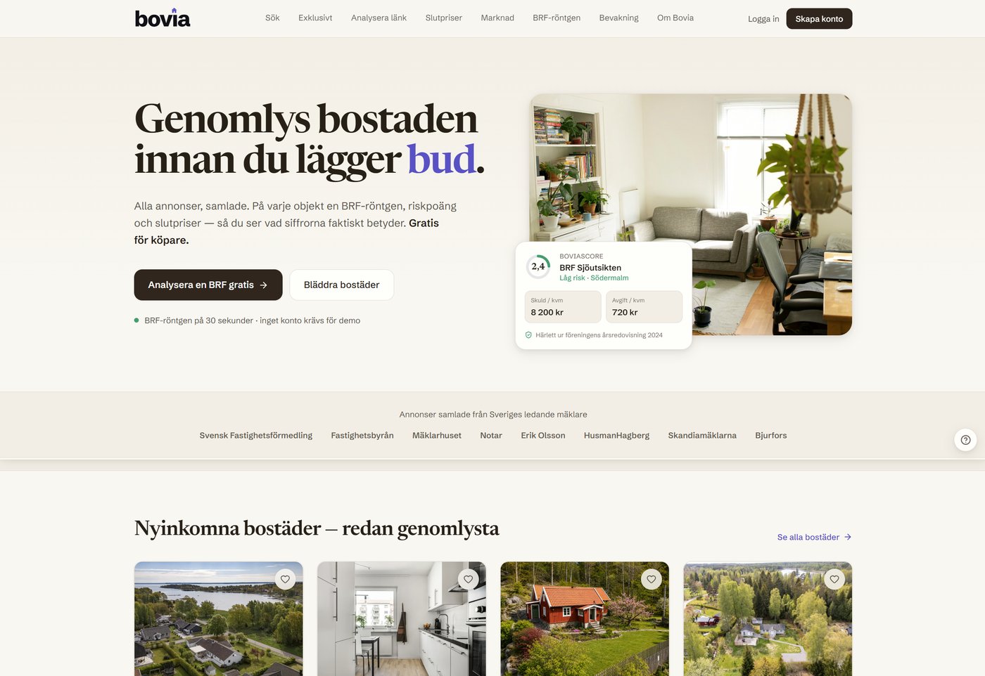 Bovia — genomlys bostaden innan du lägger bud