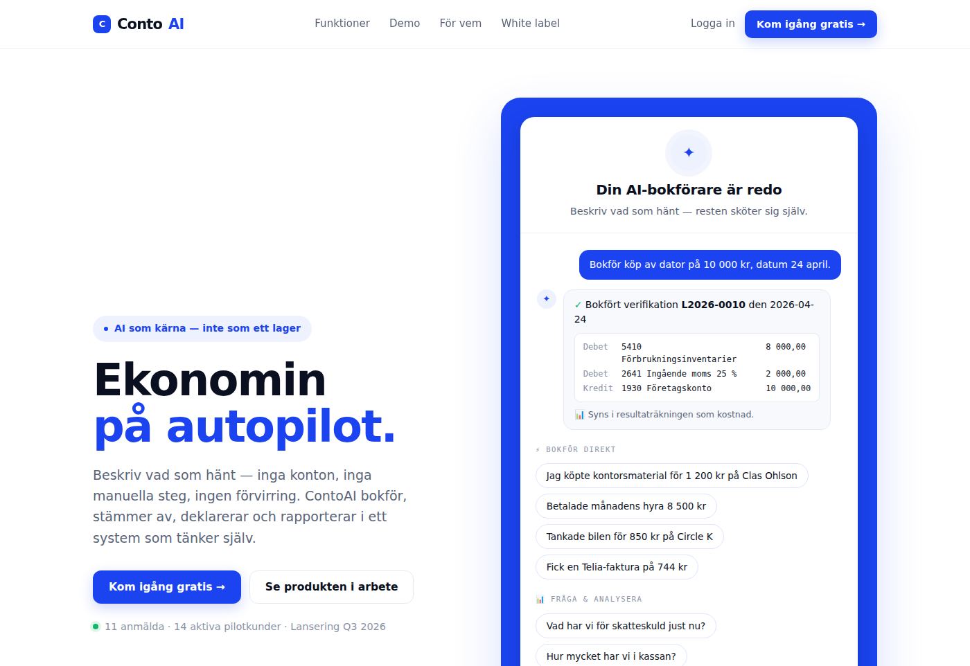 Conto AI — ekonomisystem där AI är motorn